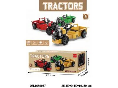 电动万向拖拉机带灯光音乐 3*AA不包电 3色混装_OBL1689077