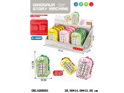 儿童故事手机带音乐 2*AAA不包电 3色混装 12只装1展示盒_OBL1689083