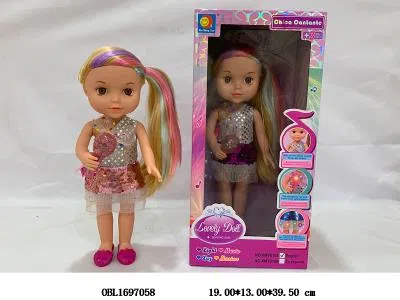 14寸实身芭芘娃娃带灯光音乐 英文IC 3*AA不包电 衣服3款混装_OBL1697058