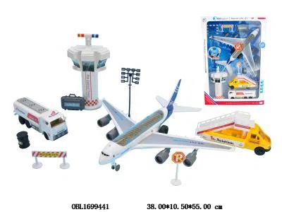 惯性客机/登机车/油罐车套装 带灯光飞机声 2*AG13包电_OBL1699441