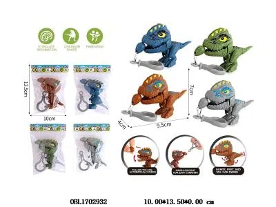 拉线恐龙 带钥匙扣 4色混装_OBL1702932