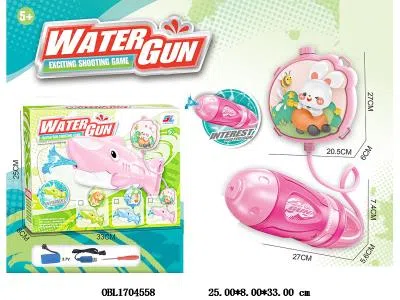 电动背包水枪配USB线 3.7V锂电池包电 粉色_OBL1704558