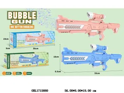 15孔电动泡泡枪套装带灯光 4*AA无包电 2色混装_OBL1715880