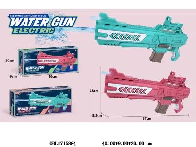15孔电动泡泡枪套装带灯光 4*AA无包电 2色混装_OBL1715884