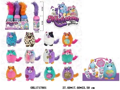 毛绒翘尾猫 12款随机 6只装1展示盒_OBL1717801