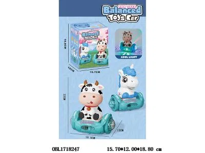 电动奶牛/独角兽平衡车带灯光音乐 3*AA不包电_OBL1718247