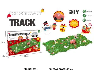 电动拼图轨道车套装 DIY圣诞主题 不包电_OBL1721801