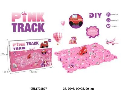 电动拼图轨道车套装 DIY芭比主题 不包电_OBL1721807