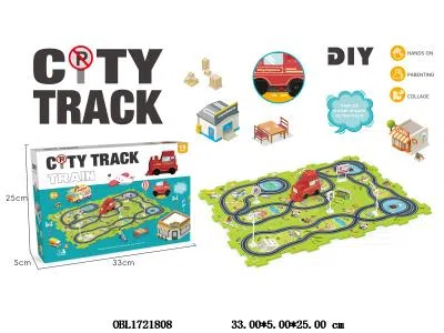 电动拼图轨道车套装 DIY城市主题 不包电_OBL1721808