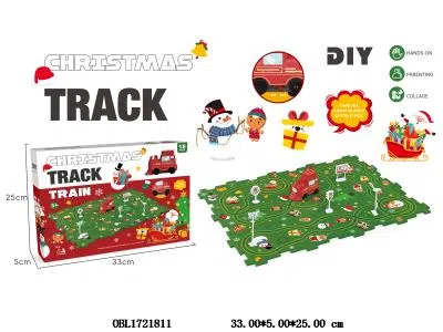 电动拼图轨道车套装 DIY圣诞主题 不包电_OBL1721811
