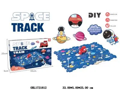电动拼图轨道车套装 DIY太空主题 不包电_OBL1721812