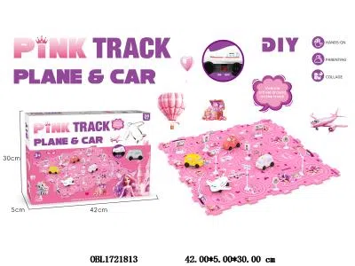 电动拼图轨道车套装 DIY芭比主题 不包电_OBL1721813