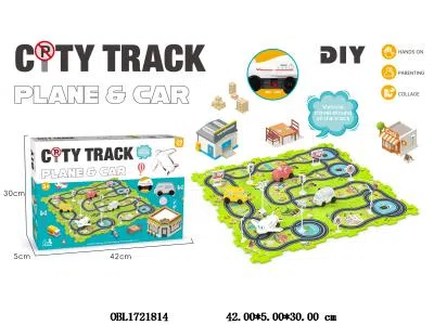 电动拼图轨道车套装 DIY城市主题 不包电_OBL1721814
