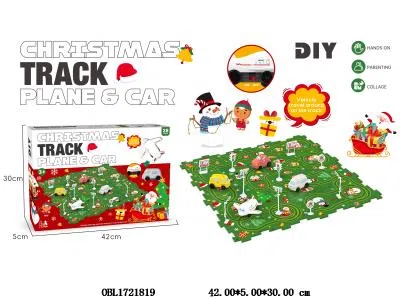 电动拼图轨道车套装 DIY圣诞主题 不包电_OBL1721819