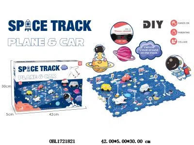 电动拼图轨道车套装 DIY太空主题 不包电_OBL1721821
