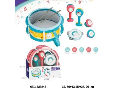 乐器组合套装 爵士鼓 铃鼓 响锤 2色混装_OBL1723846