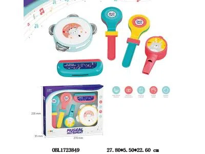 乐器组合套装 铃鼓 口哨 手拍 口琴_OBL1723849