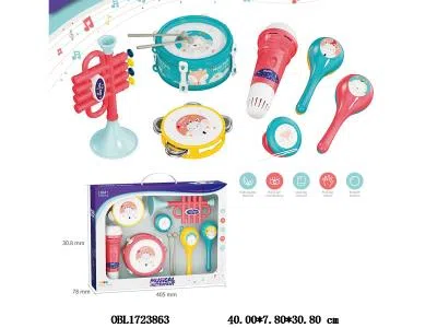 乐器组合套装 爵士鼓 铃鼓 响锤 喇叭 麦克风_OBL1723863