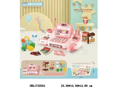 收银机套装带灯光声音音乐 触摸屏模拟点餐 3*AA不包电_OBL1732551