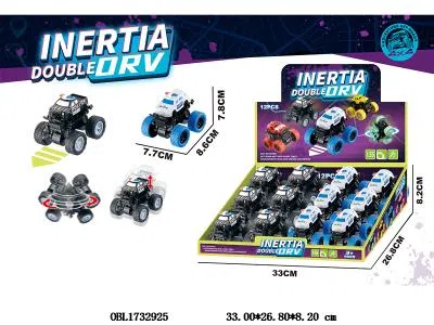 双惯性越野警车 12只装一展示盒 2色混装_OBL1732925