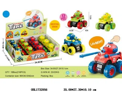 双惯性特技坦克 可发射子弹 12只装一展示盒 4色混装_OBL1732956
