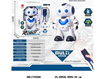 红外线遥控智能编程机器人带灯光音乐 主体3*AA不包电 遥控器2*AA不包电_OBL1735266