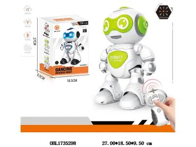 红外线遥控跳舞机器人带灯光音乐 主体3*AA不包电 遥控器2*AA不包电 2色混装_OBL1735298