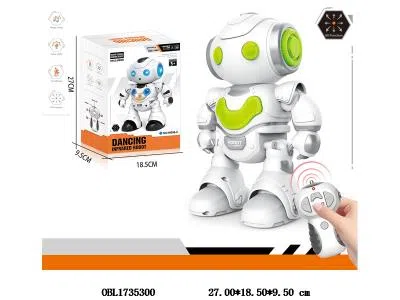 红外线遥控跳舞机器人带灯光音乐 主体3*AA不包电 遥控器2*AA不包电 2色混装_OBL1735300