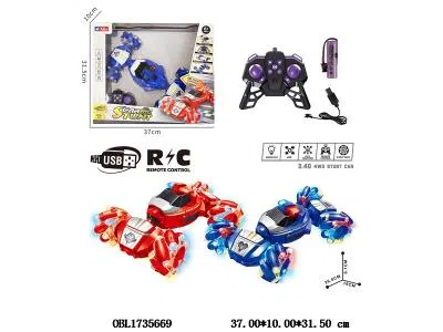 十一通四驱遥控扭变车带灯光声音漂移 配USB线 车身3.7V锂电池包电 遥控器2*AA不包电 2.4G频率 2色混装_OBL1735669