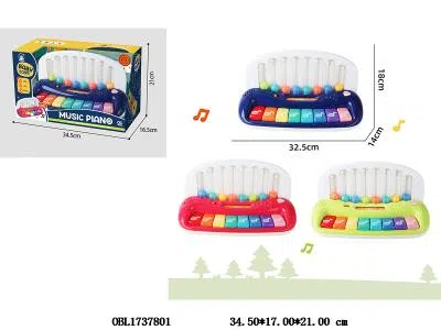 早教益智电子琴带音乐 3*AA不包电 3色混装_OBL1737801