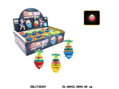 大弹跳陀螺带灯光音乐 3*AG13包电 12只装1展示盒 3色混装_OBL1738397