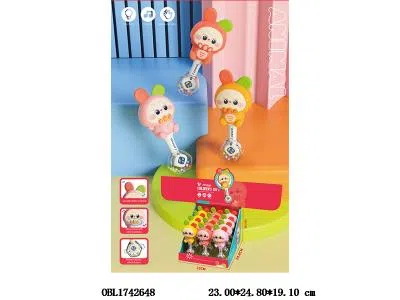 小兔音乐摇铃 2*AAA不包电 3色混装 12只装1展示盒_OBL1742648