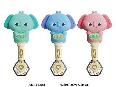 大象音乐摇铃 2*AAA不包电 3色混装_OBL1742665