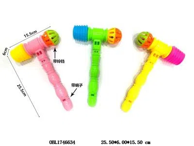 响锤带哨子 铃铛 3色混装 网袋加吊卡_OBL1746634