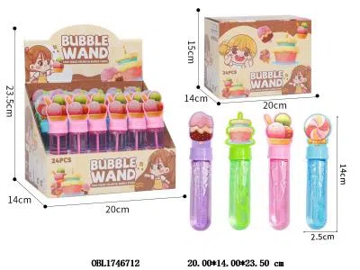 甜品泡泡棒 35ml 24支装一展示盒 4款4色混装_OBL1746712