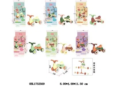 益智拼装四轮童车 6款混装_OBL1752569