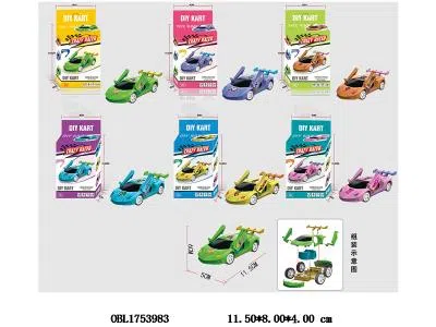 益智拼装赛车 6款混装_OBL1753983