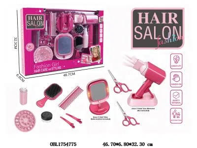 美发套装 吹筒带灯光出风功能 化妆镜带灯光 总5*AAA不包电_OBL1754775