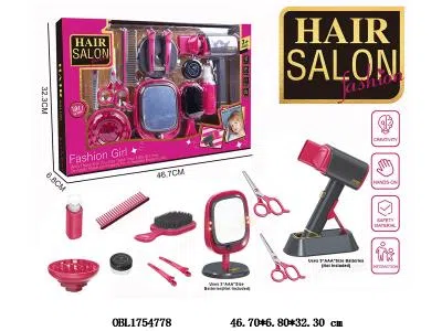 美发套装 吹筒带灯光出风功能 化妆镜带灯光 总5*AAA不包电_OBL1754778