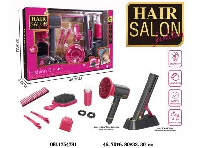 美发套装 吹筒带灯光出风功能 直发棒带灯光声音 总5*AAA不包电_OBL1754781