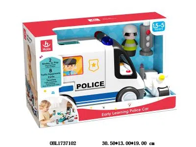 早教互动电动警车带灯光声音 3*AA不包电_OBL1737102