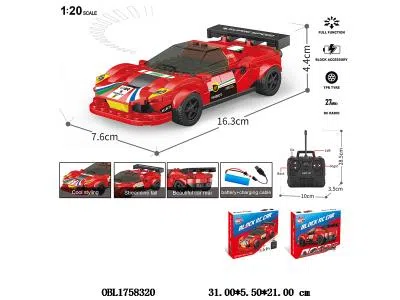益智积木 遥控车 配USB线 车身3.7V锂电池包电 遥控器2*AA不包电 27频率 181PCS_OBL1758320