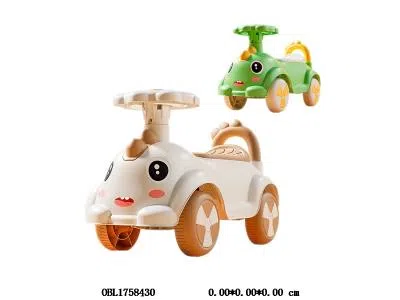 儿童滑行童车/助步车带灯光音乐  2*AA不包电 公主粉/格林绿/奶咖白/芥末黄_OBL1758430