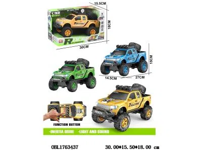 惯性皮卡车带灯光声音 3*LR44包电 3色混装_OBL1763437