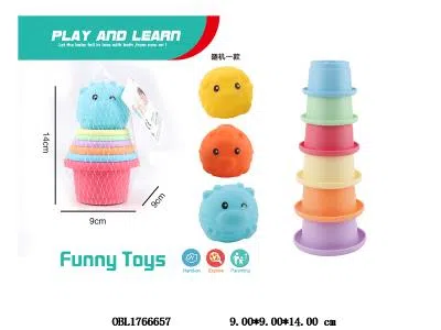 婴儿浴室硅胶叠叠乐 加吊卡_OBL1766657