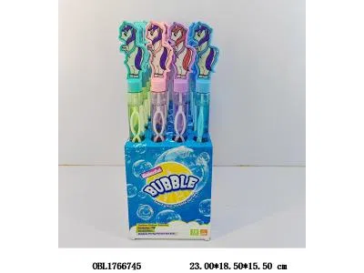 独角兽把手泡泡棒 120ML 4色混装 18支装1展示盒_OBL1766745