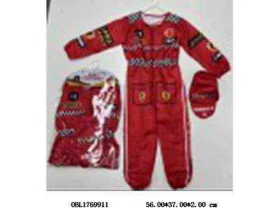 赛车手红色长袖连体服 配帽子  适用身高:130CM_OBL1769911