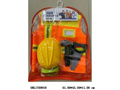 双层复合棉橙色工程马甲套装 带塑料帽7件套_OBL1769918