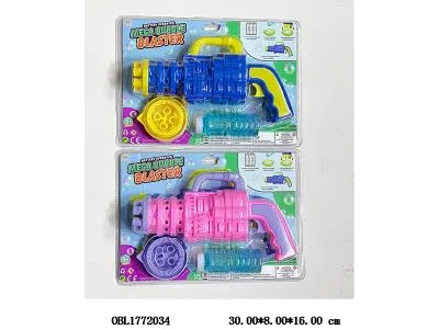 加特林电动泡泡枪套装 3*AA不包电 2色混装 1瓶60毫升泡泡水_OBL1772034