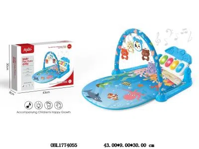 蓝色婴儿脚踏琴健身架套装 3*AA不包电_OBL1774055